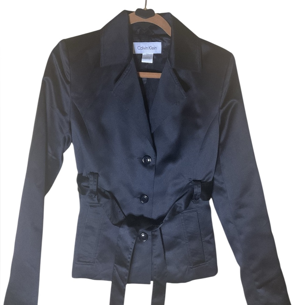 Calvin Klein Black Tailored Blazer with Belt